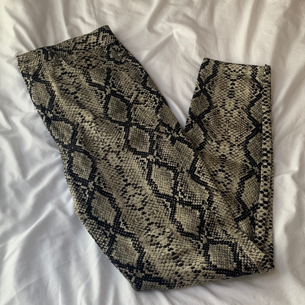 Zara snakeskin jeans